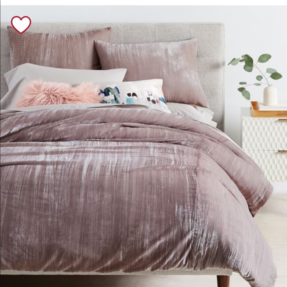 West Elm Velvet Duvet Cover